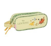 safta Mufasa Trousse Double pour Enfant, idéale pour Les Enfants d'âge Scolaire, Confortable et Polyvalente, qualité et résistance, 21 x 6 x 8 cm, Vert/Beige, Vert/Beige, Estándar, Décontracté