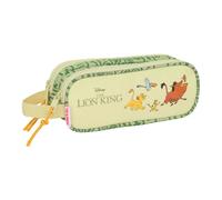 Safta Trousse double Mufasa pour enfant 21 x 6 x 8 cm Vert/Beige confortable et polyvalente