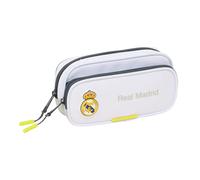 Safta Trousse de stylos REAL MADRID – Multicolore, Polyester zippée, 21x10,5x6 cm