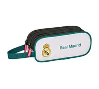 Real Madrid EQUIPACIÓN 26/27 - Trousse triple fermeture éclair, idéale pour les enfants de 5 à 14 ans, confortable et polyvalente, qualité et résistance, 21 x 7 x 8,5 cm