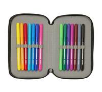 Real Madrid EQUIPACIÓN 26/27 - Trousse scolaire avec 37 outils inclus, trousse pour enfant, idéale pour les enfants de 5 à 14 ans, confortable et polyvalente, qualité et résistance, 12,5 x 5,5 x 19,5