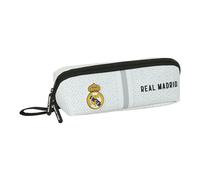 Safta Trousse carrée Real Madrid 1ère équipe 24/25 confortable et résistante 22×10×10 cm blanc/gris