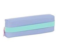 safta Munich Mellow Trousse Rectangulaire pour Enfants, Idéale pour Les Enfants d'Age Scolaire, Confortable et Polyvalent, Qualité et Résistance, 22x7x40cm, Bleu/Rose Clair