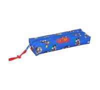 safta | Trousse rectangulaire Disney Mickey Mouse Today avec élastique au Dos, 22 cm, Trousse Enfant avec Fermeture éclair et poignée, 1 Compartiment, Bleue et Rouge, Dimensions : 22 x 7 x 4 cm