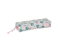 safta | Trousse rectangulaire Disney Minnie Mouse Menthe avec élastique au Dos, 22 cm, pour Enfants, 1 Compartiment zippé, Dimensions : 22 x 7 x 4 cm