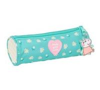 Peppa Pig Pretty Flowers - Trousse Ronde Scolaire, Trousse pour Enfant, idéale pour Les Enfants de 5 à 14 Ans, Confortable et Polyvalente, qualité et résistance, 20 x 7 cm, Menthe/Jaune Pastel, M,