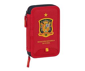 Safta Trousse Scolaire avec 28 Outils Inclus de sélection espagnole de Football, 125 x 40 x 195 mm, Rouge