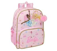 Safta | Trousse scolaire double 3D Barbie, trousse scolaire pour enfant avec deux compartiments et fermetures éclair, poignée latérale, dimensions 21 x 6 x 8 cm, trousse scolaire 2 compartiments, Sac