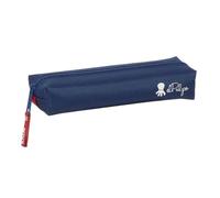 Safta | Trousse scolaire rectangulaire El Pieuvre avec élastique arrière, 22 cm, trousse type organisateur avec 1 compartiment et fermeture éclair, attachable à un carnet ou à un dossier, dimensions