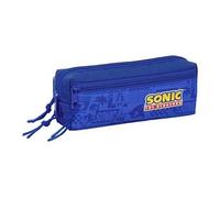 SAFTA - Trousse - small, triple, with elastic band, 22 cm - Sonic