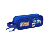 safta Sonic Trousse Double pour Enfant, idéale pour Les Enfants d'âge Scolaire, Confortable et Polyvalente, qualité et résistance, 21 x 6 x 8 cm