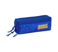 safta Sonic - Trousse Triple Petite, Trousse pour Enfant, idéale pour Les Enfants d'âge Scolaire, Confortable et Polyvalente, qualité et résistance, 22 x 6 x 8,5 cm