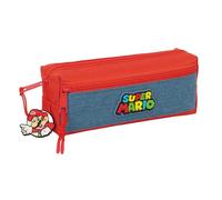 Safta Trousse Triple 22 Cm Super Mario