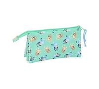 Safta Trousse triple Blue Sisers, pour enfant, 22 x 3 x 12 cm, Vert d'eau, M