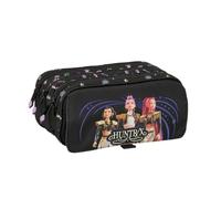 safta | Trousse Triple Compartiments K-Pop Demon Hunters Sound, avec Fermeture éclair et Poche Avant. Dimensions : 21,5 x 8 x 10 cm.