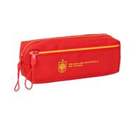 safta | Trousse Triple de l'équipe Nationale espagnole de Football, 22 cm, Organiseur Scolaire à 3 Compartiments zippé, Dimensions : 22 x 6 x 8,5 cm