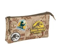 SAFTA Trousse Triple Jurassic World, Multicolore