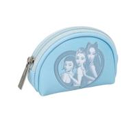 Safta Trousse triple K-Pop Demon Hunters avec 3 compartiments et fermeture éclair, comprend des marqueurs, 16 crayons, une règle et un demi-cercle, dimensions 12,5 x 5,5 x 19,5 cm, Porte-monnaie K-pop