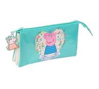 SAFTA - Trousse - triple - Peppa Pig "Pretty Flowers" G