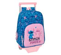 Safta | Trousse triple Stitch Lilo 37 pièces, trousse scolaire pour enfant avec 3 compartiments et fermeture éclair, comprend 16 crayons de couleur, 14 marqueurs, règle et demi-cercle, dimensions 12,5