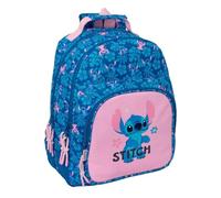 Safta | Trousse triple Stitch Lilo 37 pièces, trousse scolaire pour enfant avec 3 compartiments et fermeture éclair, comprend 16 crayons de couleur, 14 marqueurs, règle et demi-cercle, dimensions 12,5