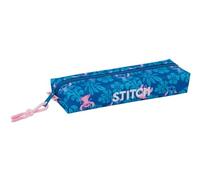 Safta | Trousse triple Stitch Lilo 37 pièces, trousse scolaire pour enfant avec 3 compartiments et fermeture éclair, comprend 16 crayons de couleur, 14 marqueurs, règle et demi-cercle, dimensions 12,5