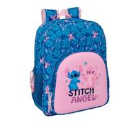 Safta | Trousse triple Stitch Lilo 37 pièces, trousse scolaire pour enfant avec 3 compartiments et fermeture éclair, comprend 16 crayons de couleur, 14 marqueurs, règle et demi-cercle, dimensions 12,5