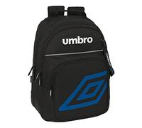 Safta UMBRO Flash Sac à dos scolaire pour enfants de différents âges, confortable et polyvalent, qualité et résistance, 32 x 15 x 42 cm, Noir, Noir, Estándar, Décontracté