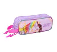 safta Unicorn Academy - Trousse Double pour Enfant, idéale pour Les Enfants d'âge Scolaire, Confortable et Polyvalente, qualité et résistance, 21 x 6 x 8 cm, Lilas, M, Décontracté