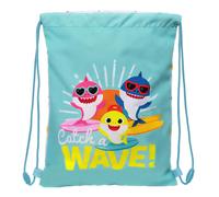 BABY SHARK SURFING Sac à dos plat Junior, sac à dos, idéal pour les enfants de différents âges, confortable et polyvalent, qualité et résistance, 26 x 34 cm, Bleu et blanc, bleu/blanc, Estándar,