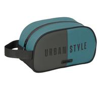 Safta Urban Style - Trousse Scolaire Moyenne avec poignée, Trousse pour Enfant, Adaptable au Chariot, Facile à Nettoyer, Confortable et Polyvalent, qualité et résistance, 26 x 12 x 15 cm, Gris/Bleu,