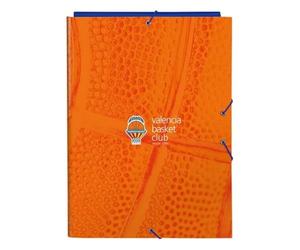 Safta Valencia 512084068 Classeur à 3 rabats Bleu/orange 260 x 25 x 335 mm