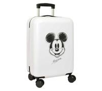 safta | Valise Cabine 20″ Disney Mickey Mouse Baby, Rigide ABS + PC, Roues Doubles pivotantes à 360°, Cadenas de sécurité, intérieur doublé avec séparateur et Poche Filet, Dimensions 34,5x20x55 cm