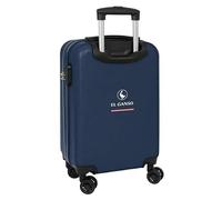 safta | Valise Cabine 20″ El Ganso Classic, Rigide ABS+PC Bleu Marine, 4 Roues Doubles 360°, Cadenas de sécurité, intérieur doublé avec séparateur et Poche Filet, Dimensions 34,5x20x55 cm