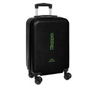 safta | Valise Cabine 20″ Kappa Black, Rigide ABS+PC, 4 Roues Doubles 360° silencieuses, Cadenas de sécurité, intérieur doublé avec séparateur et Poche Filet, Dimensions 34,5x20x55 cm