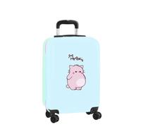 safta | Valise Cabine 20″ Pembe The Pink Cat, ABS + PC résistant, 4 Roues Doubles 360°, Cadenas de sécurité, intérieur doublé avec séparateur et Poche Filet, Dimensions 34,5x20x55 cm