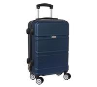 safta | Valise Cabine 20 Travel Navy Blue, Rigide ABS+PC, 4 Roues Doubles 360° silencieuses, Cadenas de sécurité, intérieur doublé avec séparateur et Poche Filet, Dimensions 34,5x20x55 cm