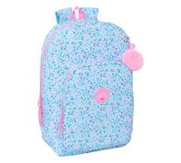 safta VMB Paradis Sac à dos scolaire adaptable au chariot Idéal pour les enfants de différents âges Confortable et polyvalent Qualité et résistance, Bleu clair/rose clair, M, Décontracté