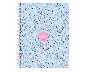 Safta VMB PARAÍSO - Cahier 120 feuilles, couverture rigide, idéal pour enfants de différents âges, confortable et polyvalent, qualité et résistance, 21,5 x 31 cm, Bleu clair/rose clair, M, Décontracté
