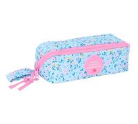 safta VMB PARAÍSO - Grande Trousse carrée, Trousse pour Enfant, idéale pour Les Enfants d'âge Scolaire, Confortable et Polyvalente, qualité et résistance, 22 x 10 x 10 cm, Bleu Clair/Rose Clair, M,