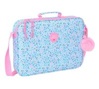 Safta VMB PARAÍSO - Portefeuille extrascolaire, sac à bandoulière, confortable et polyvalent, qualité et résistance, 38 x 6 x 28 cm, Bleu clair/rose clair, M, Décontracté