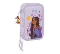 Safta Wish - Trousse Scolaire avec 36 Outils Inclus, pour Enfants de 5 à 14 Ans, Confortable et Polyvalente, qualité et résistance, 12,5 x 5,5 x 19,5 cm, Couleur Lilas, Lilas, Estándar, Décontracté