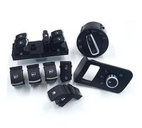 Saftey Porte Réservoir de Carburant Miroir Phare Phare Fenêtre Interrupteur Bouton Pour Volkswagen VW Touran Caddy 1J4959857B 1T0959851 1T1 959 Phare Antibrouillard Contrôle (Couleur : Set)