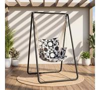 SaftSpzre Support sur Pied en A pour Fauteuil Suspendu - 100 Kg | Structure en A Stable, Pieds Antidérapants, Acier Anti-Rouille, Capacité 100 kg, Gain de Place, Intérieur/Extérieur