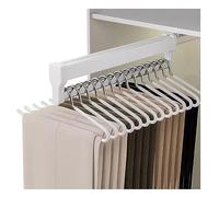 SAFWEL WUZM Porte Cintre Coulissant, 30-60cm en Acier Tirer Le Rail De Cintre De Vêtements for Armoire Pantalon Vêtements Stockage, Économiser De l'espace, Charge 25kg