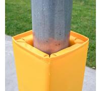 SAFWELAU Coussin de sécurité for Poteau Coussin de Poteau de Basket-Ball 72" Hauteur Pads de pôle de sécurité Lourds pour la Protection des Joueurs, Mat de Remplacement(Yellow,3.5x3.5 inch)