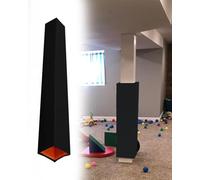 SAFWELAU Coussin de sécurité for Poteau Coussin de Poteau de Basket Ball Manches de Poste de Mousse de Garage de Cercle, Remplacement Universel de Crash de Tige(H-3.9ft/120cm,13x13 inch)