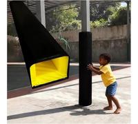 SAFWELAU Coussin de sécurité for Poteau Coussin De Protection Enveloppant, 6 Pieds de Haut Colonne de Soutien extérieur Enveloppement Autour Couvert sur 4 côtés(Black,5.5x5.5 inch)