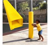 SAFWELAU Coussin de sécurité for Poteau Coussin De Protection Enveloppant, 6 Pieds de Haut Colonne de Soutien extérieur Enveloppement Autour Couvert sur 4 côtés(Yellow,8x8 inch)