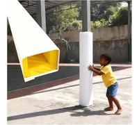 SAFWELAU Coussin de sécurité for Poteau Coussin De Protection Enveloppant, 6 Pieds de Haut Colonne de Soutien extérieur Enveloppement Autour Couvert sur 4 côtés(White,5.5x5.5 inch)